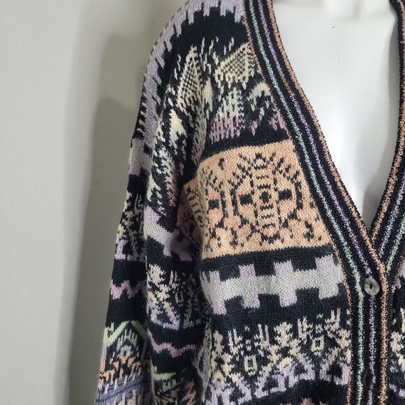 Vintage Brenda French sz 1 Neiman Marcus Hand Loomed Knit wool mohair Cardigan - Picture 10 of 15